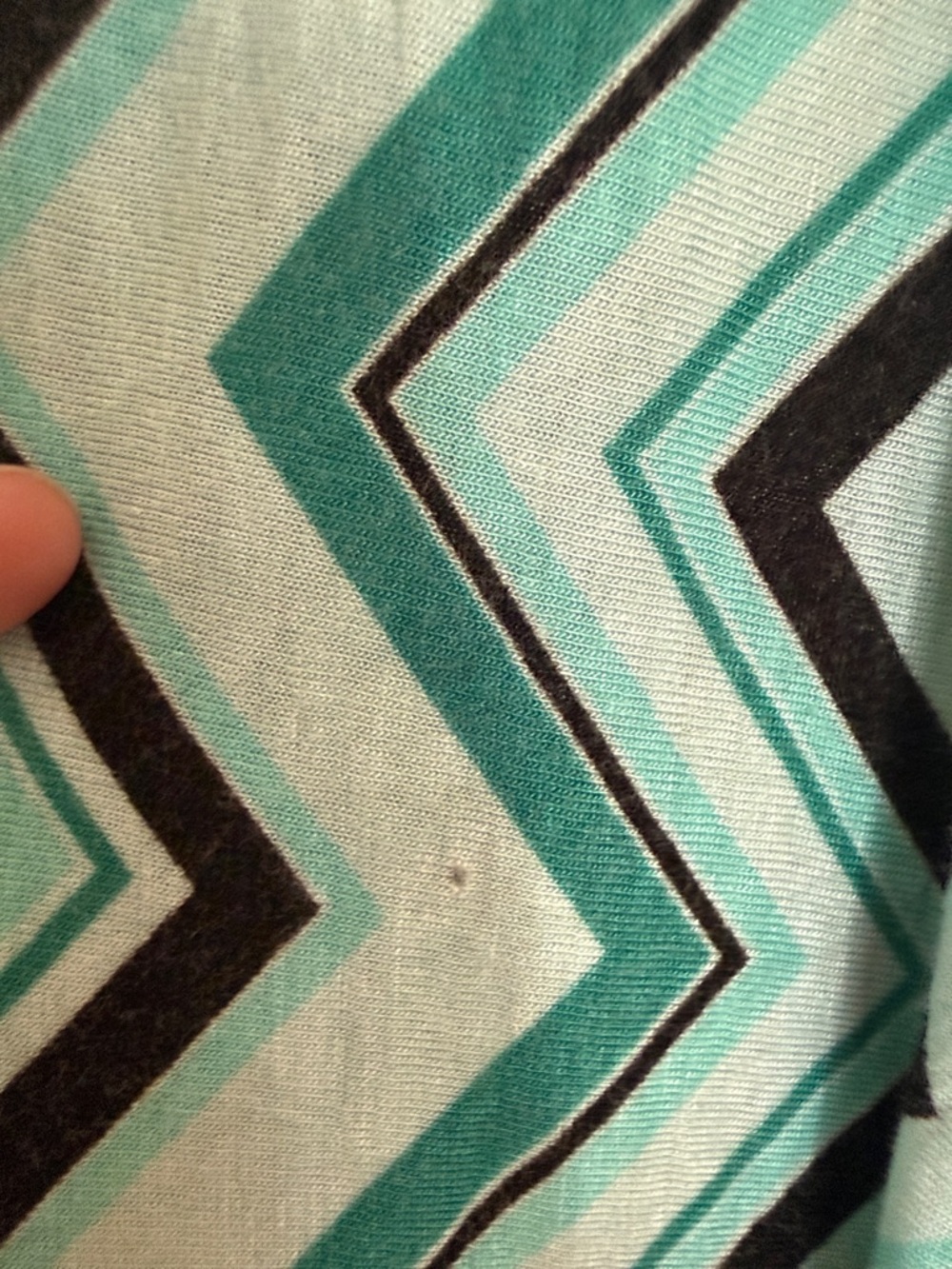 Sleeveless Chevron romper in Aqua and Black - Picture 4 of 4